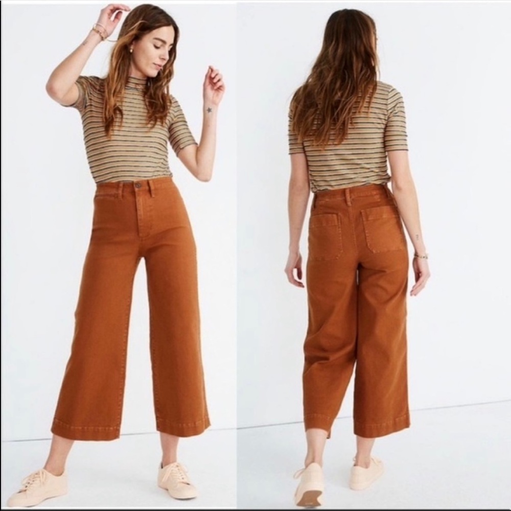 Madewell rust Wide-Leg Pants